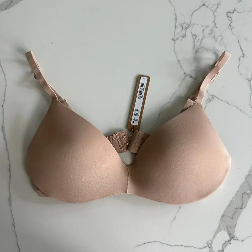 skims wireless form plunge bra clay 32 B NEW